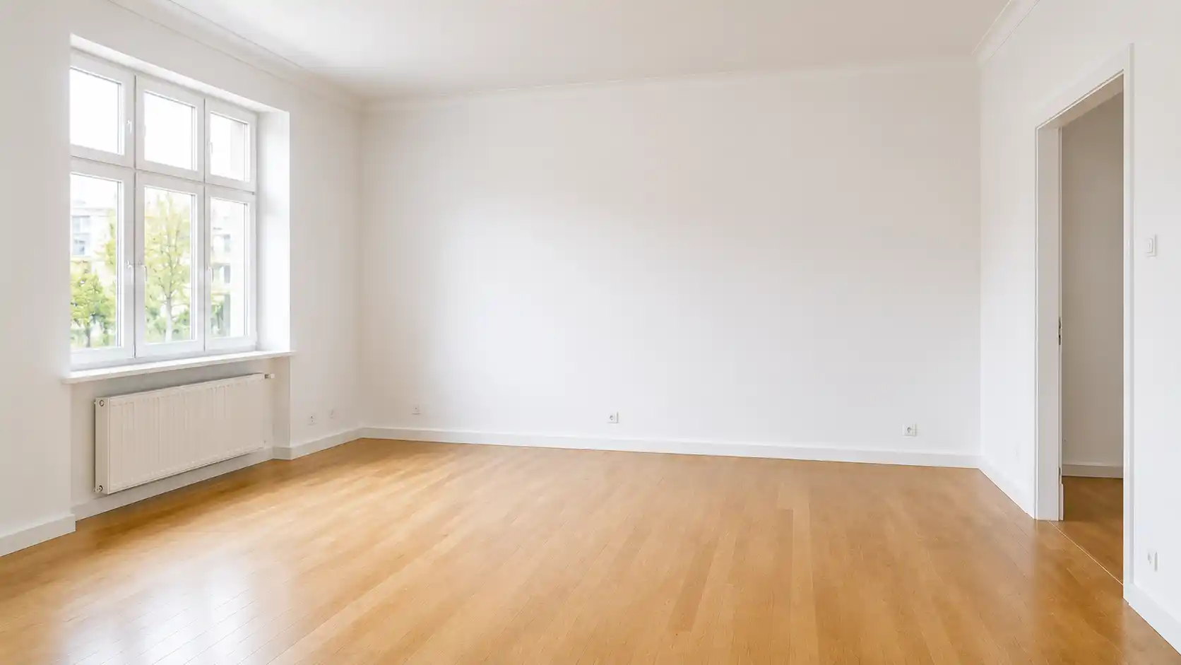 Renovierter Raum nach den Malerarbeiten